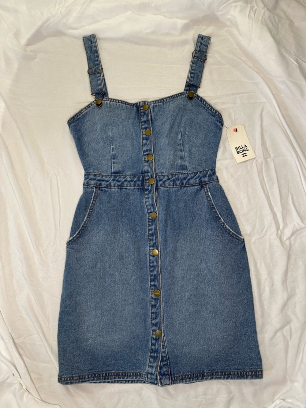 Billabong Denim Button-Front Dress